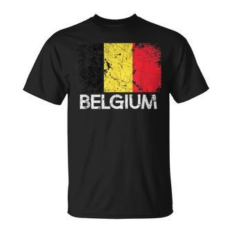 Belgian Flag | Vintage Made In Belgium Gift Unisex T-Shirt | Mazezy