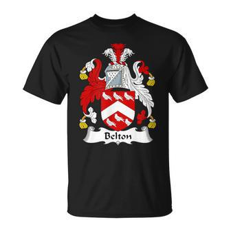 Belton Coat Of Arms Family Crest T-Shirt | Mazezy