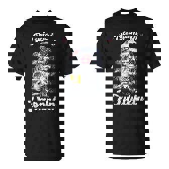 Ben Drankin Beer American Flag Patriotic Happy 4Th Of July Patriotic Funny Gifts Unisex T-Shirt | Mazezy