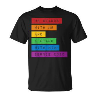 Bernie 2020 Lgbt Vote Bernie Sanders Gay Pride Support Unisex T-Shirt | Mazezy
