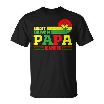 Best Black Papa Ever Junenth 1865 African American Unisex T-Shirt | Mazezy