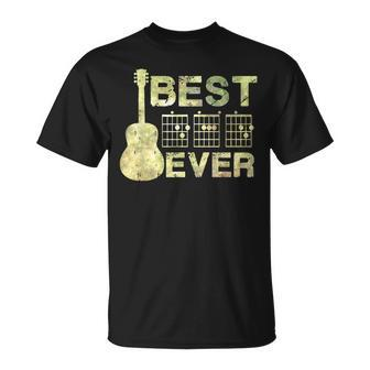 Best Dad Ever Guitar Chords Guitarist Father Fathers Day Unisex T-Shirt - Seseable