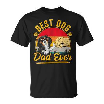 Best Dog Dad Ever Cavalier King Charles Spaniel Fathers Day Unisex T-Shirt - Seseable