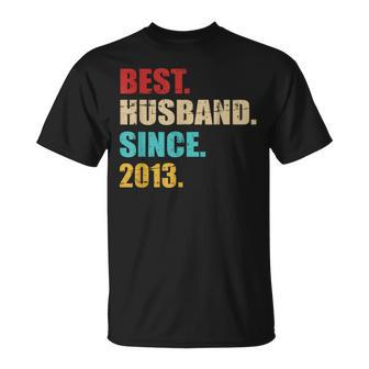 Best Husband Since 2013 For 10Th Wedding Anniversary T-Shirt | Seseable CA