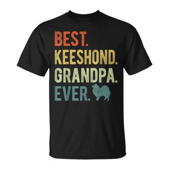Best Keeshond Grandpa Ever Dog Lovers Fathers Day Unisex T-Shirt | Mazezy