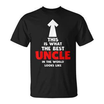 Best Uncle In The World Uncle Gift From Niece Nephew Unisex T-Shirt | Mazezy