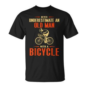 Bicycle Never Underestimate An Old Man With A Bicycle T-Shirt - Monsterry DE