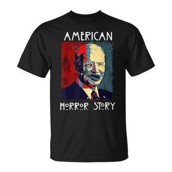 Biden Horror American Zombie Story Halloween Funny Apparel Unisex T-Shirt | Mazezy