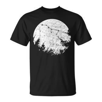 Big Bear Big Dipper Star Constellation Full Moon Luna T-Shirt | Mazezy