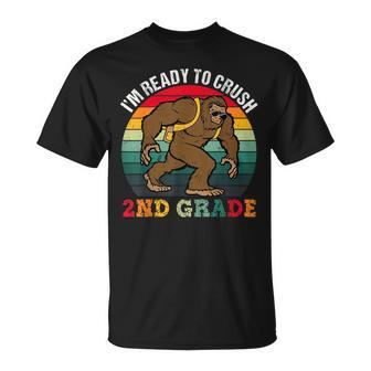 Bigfoot Sasquatch Crush 2Nd Grade Second First Day Of School Sasquatch Funny Gifts Unisex T-Shirt | Mazezy