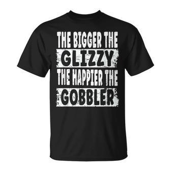 The Bigger The Glizzy The Happier The Gobbler Hot Dog Eat T-Shirt - Seseable