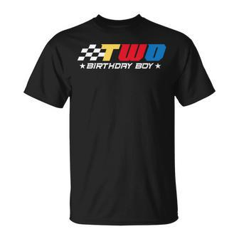 Birthday Boy 2 Two Race Car 2Nd Racing Pit Crew Driver Unisex T-Shirt | Mazezy