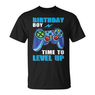 Birthday Boy Time To Level Up Video Game Boys Unisex T-Shirt - Seseable