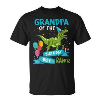 Birthday Family Boy Grandpa Of Birthday Boy Unisex T-Shirt | Mazezy