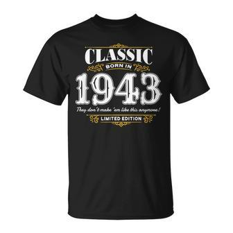 Birthday Vintage 1943 Limited Edition 80Th Year Old T-Shirt - Monsterry DE