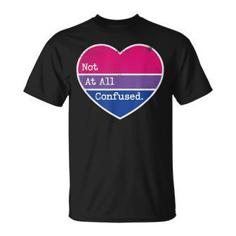 Bisexual Pride Not Confused Bi Pride Bi Colors Heart Unisex T-Shirt | Mazezy