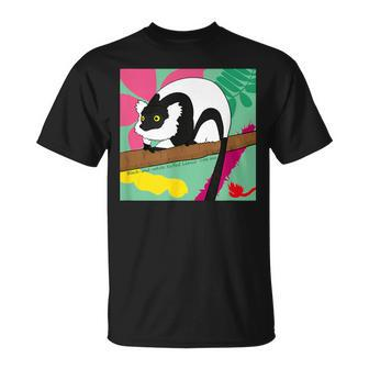 Black-And-White Ruffed Lemur T-Shirt | Mazezy