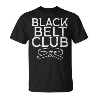 Black Belt Club Cool Karate Taekwondo Kung Fu Jiu Jitsu T-Shirt | Mazezy