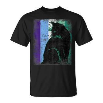 Black Cat Male Lgbt Lgbtq Gay Mlm Pride Funny Cat Lover Unisex T-Shirt | Mazezy