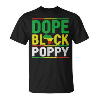 Black History Month Dope Black Poppy African American Pride Unisex T-Shirt | Mazezy
