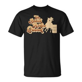 Black Rodeo Queen Barrel Racing African American Cowgirl Unisex T-Shirt | Mazezy