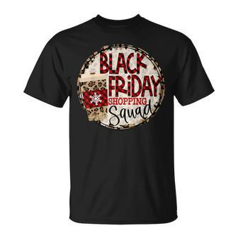 Black Shopping Friday Squad Leopard Buffalo Plaid Season T-Shirt - Monsterry UK