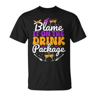 Blame It On The Drink Package Cool Cruise Drinking Halloween T-Shirt