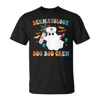 Boo Boo Crew For Dermatology Nurse Halloween Scrub T-Shirt - Thegiftio UK