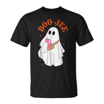 Boo Jee Cute Boo Ghost Boujee Retro Halloween Costume T-Shirt | Mazezy