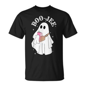 Boo-Jee Spooky Season Cute Ghost Halloween Costume Boujee T-Shirt | Mazezy