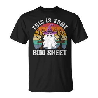 This Is Some Boo Sheet Ghost Halloween Costume T-Shirt - Seseable