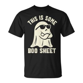 This Is Some Boo Sheet Halloween Ghost Costume Retro T-Shirt - Thegiftio UK