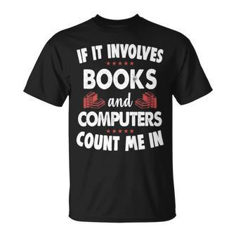 Books And Computers Cute Children's Literacy T-Shirt | Mazezy