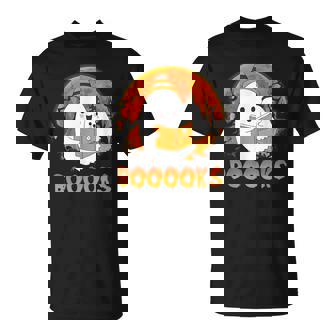 Boooooks Halloween Costume Party Graphic Book Lovers Halloween Funny Gifts Unisex T-Shirt | Mazezy