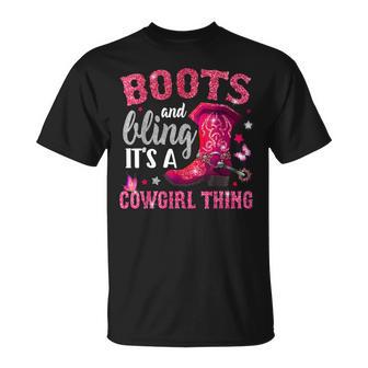 Boots Cowgirl Thing Country Life Western Womens Girls Unisex T-Shirt | Mazezy
