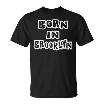 Born In Brooklyn Graffiti Bubble Letter T-Shirt | Mazezy
