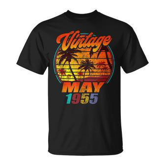 Born In May 1955 Birthday Vintage May 1955 Unisex T-Shirt | Mazezy