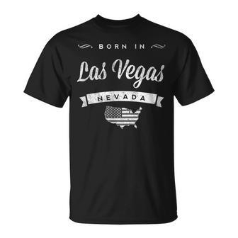 Born In Las Vegas Nevada Retro Vintage Usa Map T-Shirt | Mazezy DE