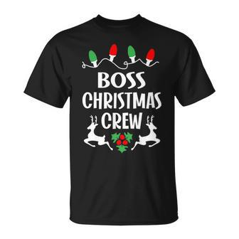 Boss Name Gift Christmas Crew Boss Unisex T-Shirt - Seseable