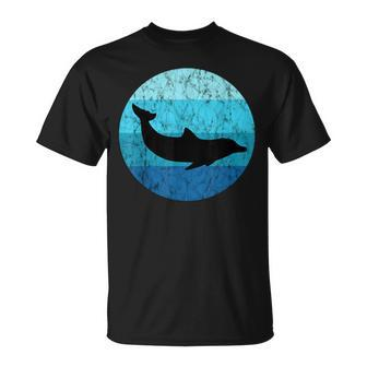 Bottlenose Dolphin Retro Vintage Ocean Water Mammals Animal T-Shirt | Mazezy