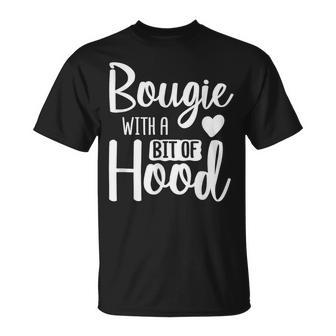 Bougie With A Bit Of Hood Melanin Poppin Black History Month T-Shirt - Thegiftio UK