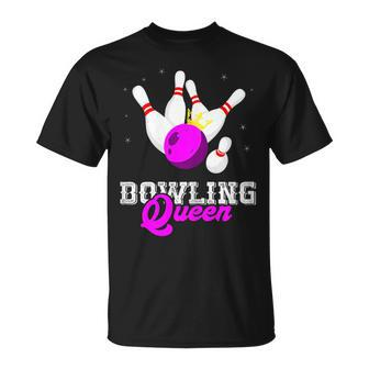 Bowling Queen Crown Bowler Bowling Team Strike Bowling Unisex T-Shirt - Seseable