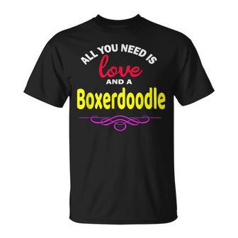 Boxerdoodle Dog Love Poodle Boxer T-Shirt | Mazezy
