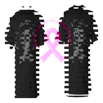 Breast Cancer Awareness Pink Ribbon Support Squad Cancer T-Shirt - Seseable