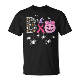 Breast Cancer Boo Halloween Breast Cancer Awareness T-Shirt - Thegiftio UK