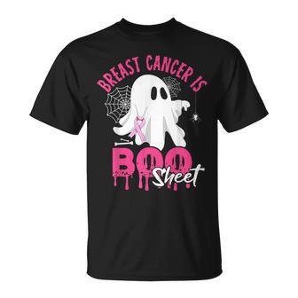 Breast Cancer Is Boo Sheet Halloween Breast Cancer Awareness T-Shirt - Seseable