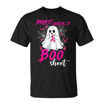 Breast Cancer Is Boo Sheet Halloween Breast Cancer Awareness T-Shirt - Monsterry AU