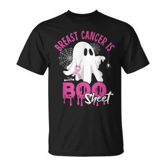 Breast Cancer Is Boo Sheet Spooky Halloween Breast Cancer T-Shirt - Thegiftio UK
