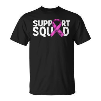 Breast Cancer Support Squad Breast Cancer Awareness T-Shirt - Seseable