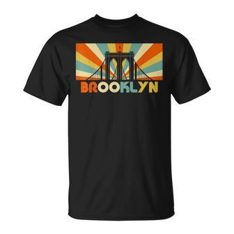 Brooklyn Bridge 70S Retro Vintage Souvenir T-Shirt | Mazezy
